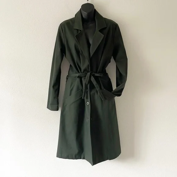 First Rite Green  herringbone utility Shop Coat - Picture 16 of 16